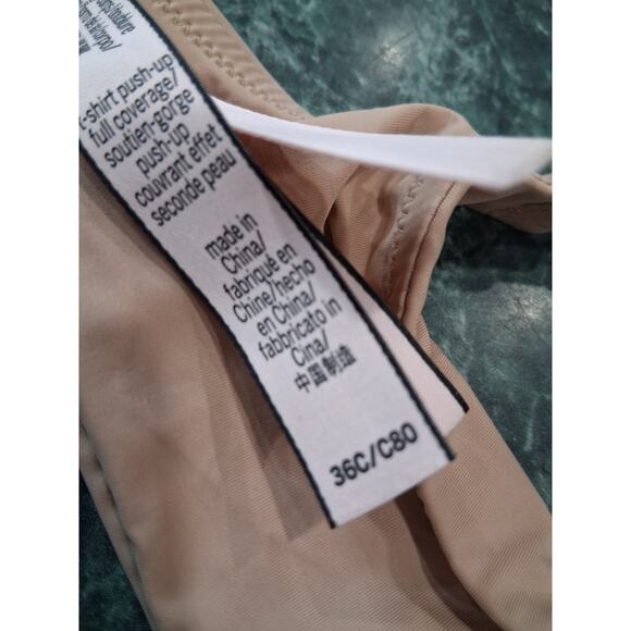 Victoria’s Secret T-shirt Push Up Full Coverage Convertible Bra Beige Nude 36C - Picture 6 of 10